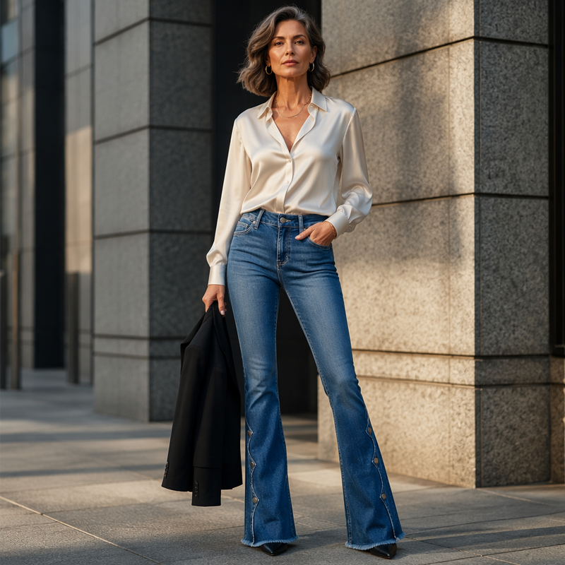 💎✨ Bestseller – Jeans mit Wellenknöpfen – perfekt für den urbanen Look-4