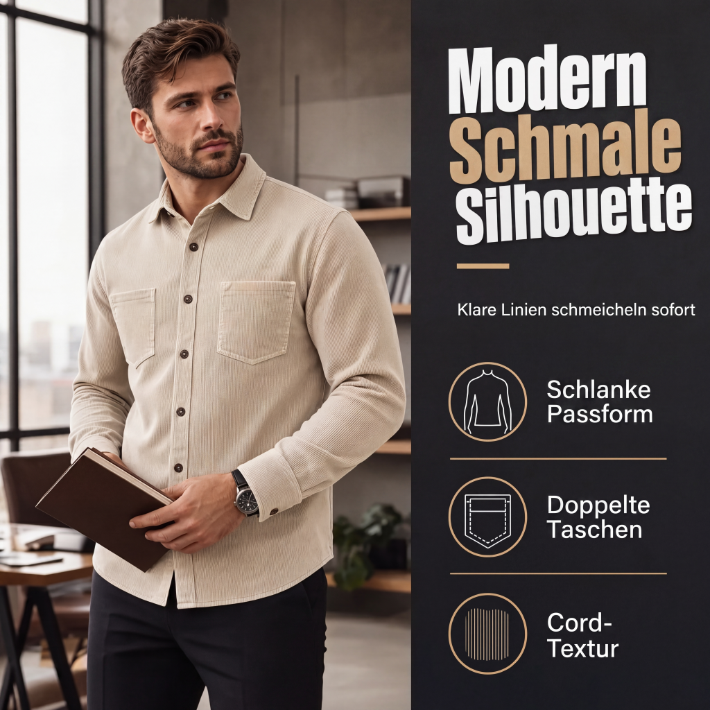 🎯 50%-Schnäppchen! Herren-Casual-Cordhemdjacke-1