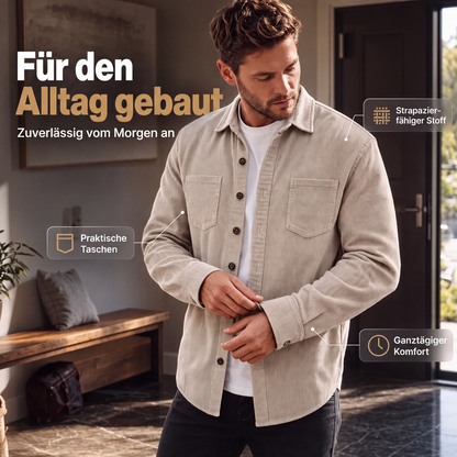 🎯 50%-Schnäppchen! Herren-Casual-Cordhemdjacke-6