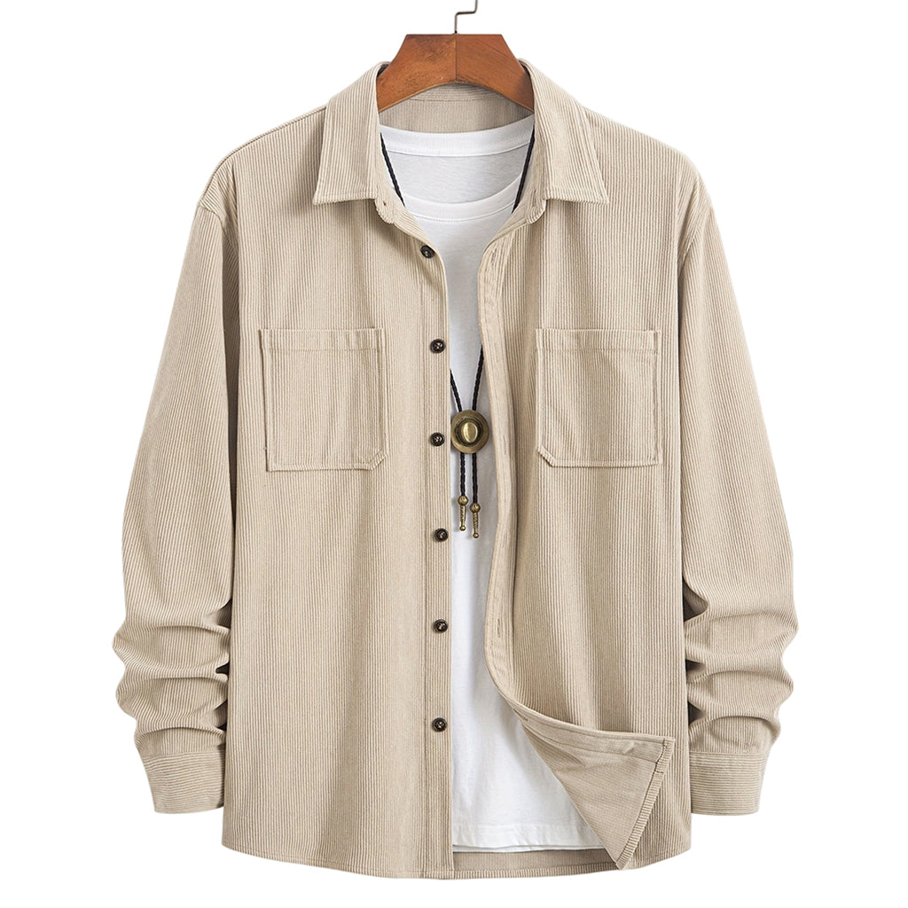 🎯 50%-Schnäppchen! Herren-Casual-Cordhemdjacke-10