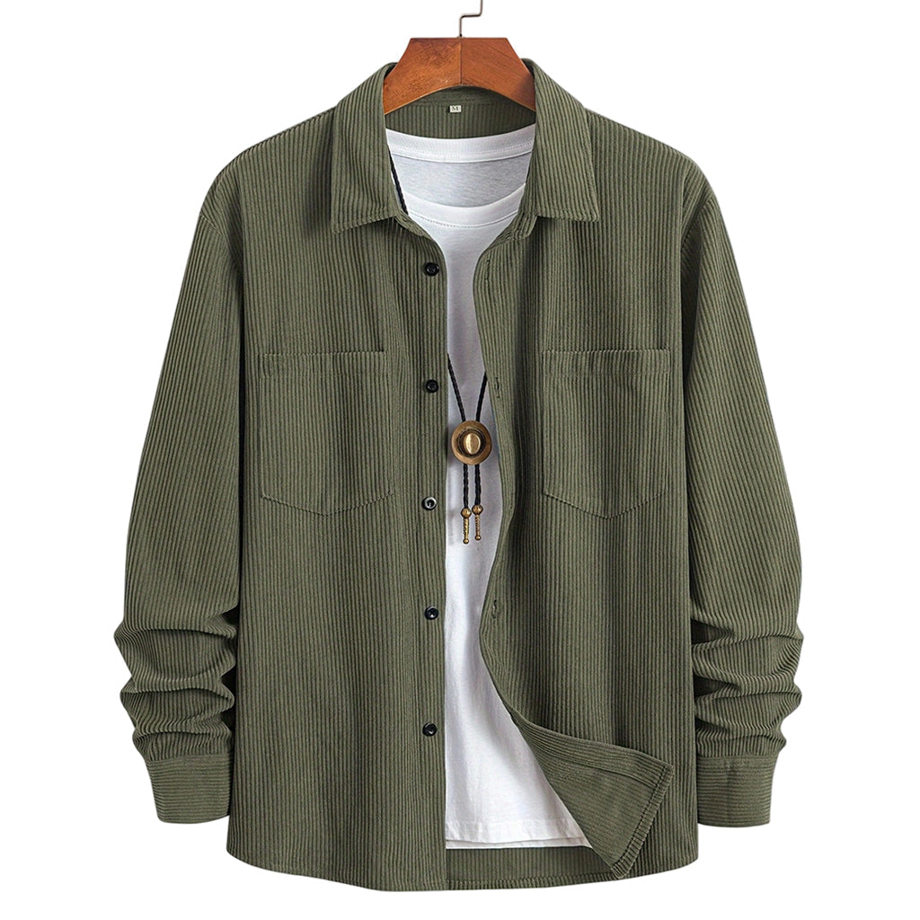 🎯 50%-Schnäppchen! Herren-Casual-Cordhemdjacke-11