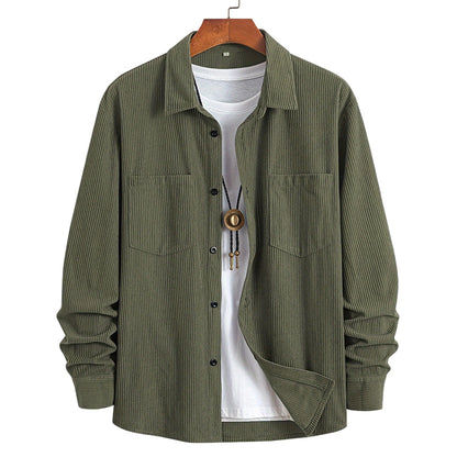 🎯 50%-Schnäppchen! Herren-Casual-Cordhemdjacke-11