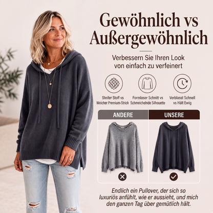 📢📢50%Rabatt!!!🎉✨Legerer Strickpullover mit Kapuze für Damen-3