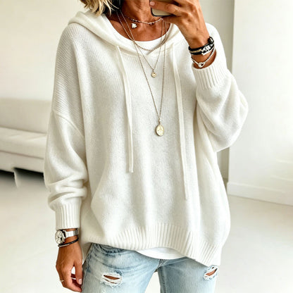 📢📢50%Rabatt!!!🎉✨Legerer Strickpullover mit Kapuze für Damen-9