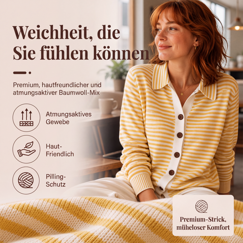 📢📢50%Rabatt!!!🎉✨Gestreifte Strickjacke für Damen-3