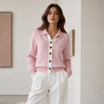 📢📢50%Rabatt!!!🎉✨Gestreifte Strickjacke für Damen-6