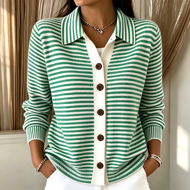 📢📢50%Rabatt!!!🎉✨Gestreifte Strickjacke für Damen-9