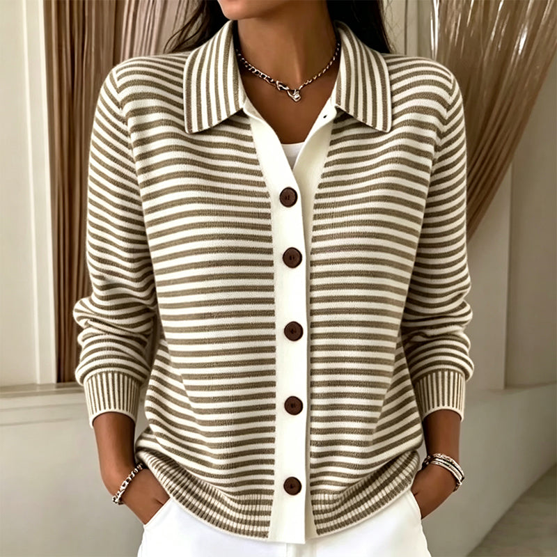📢📢50%Rabatt!!!🎉✨Gestreifte Strickjacke für Damen-10