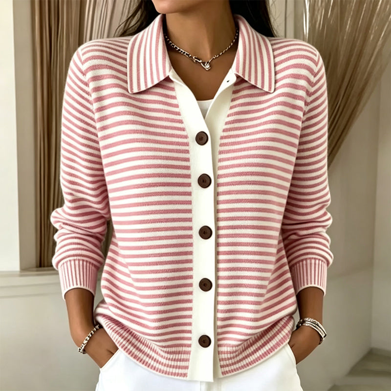 📢📢50%Rabatt!!!🎉✨Gestreifte Strickjacke für Damen-11
