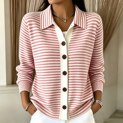 📢📢50%Rabatt!!!🎉✨Gestreifte Strickjacke für Damen-11