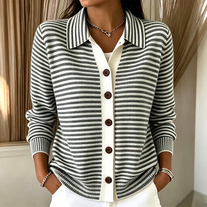 📢📢50%Rabatt!!!🎉✨Gestreifte Strickjacke für Damen-12
