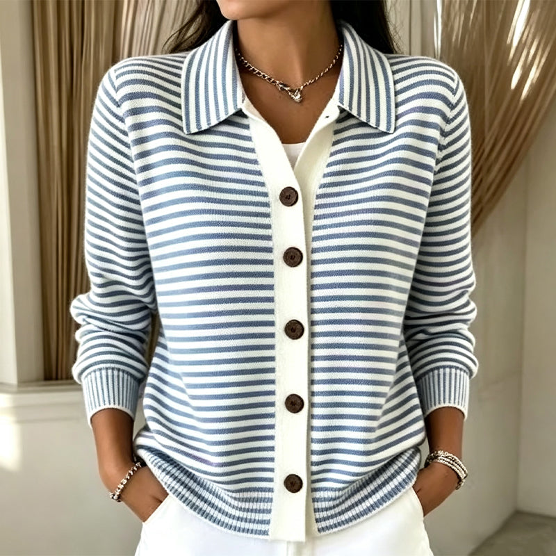 📢📢50%Rabatt!!!🎉✨Gestreifte Strickjacke für Damen-13