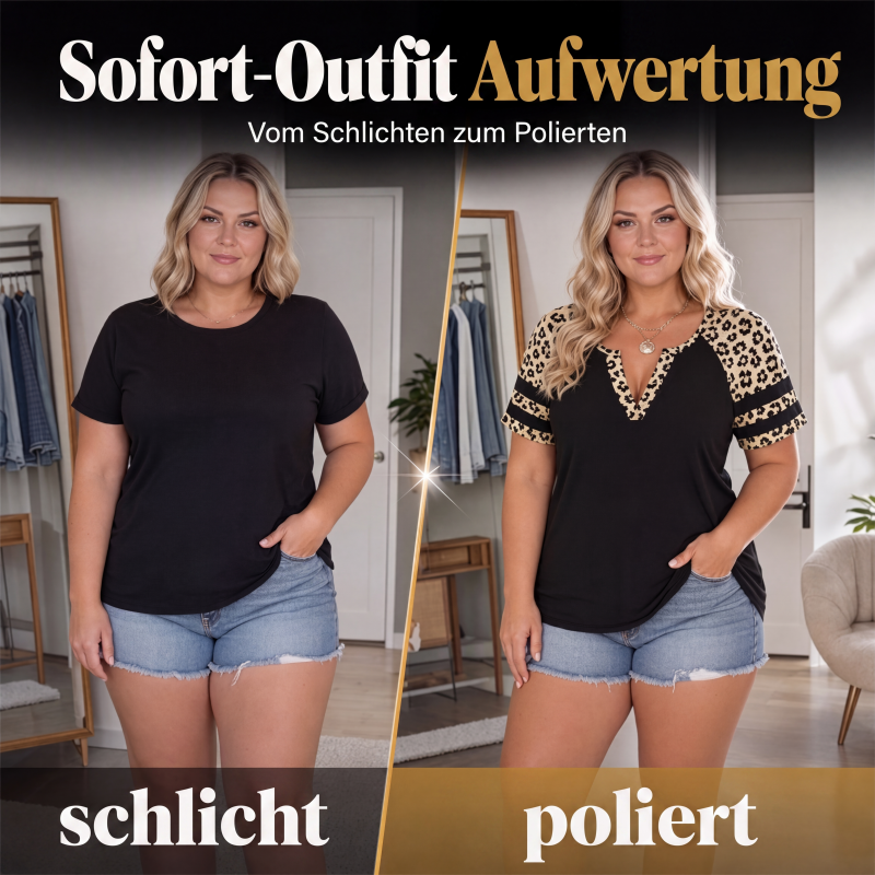 📢📢50%Rabatt!!!🎉✨Legeres Damen-T-Shirt mit V-Ausschnitt & kurzen Ärmeln-6