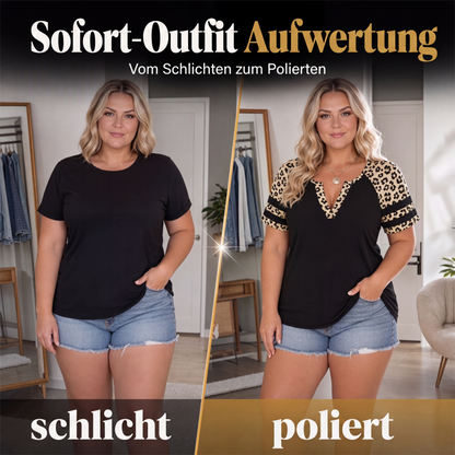 📢📢50%Rabatt!!!🎉✨Legeres Damen-T-Shirt mit V-Ausschnitt & kurzen Ärmeln-6