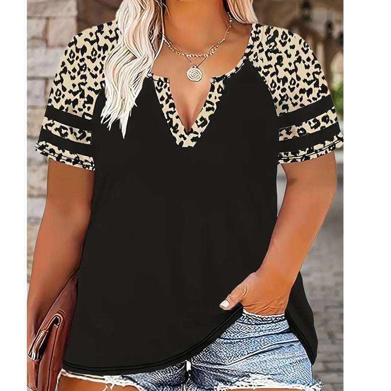📢📢50%Rabatt!!!🎉✨Legeres Damen-T-Shirt mit V-Ausschnitt & kurzen Ärmeln-14