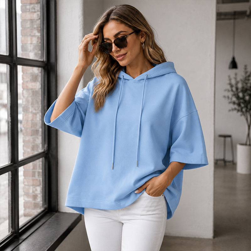 📢📢50%Rabatt!!!🎉✨Weites Hoodie mit weiten Ärmeln für Damen, legeres Sweatshirt-2