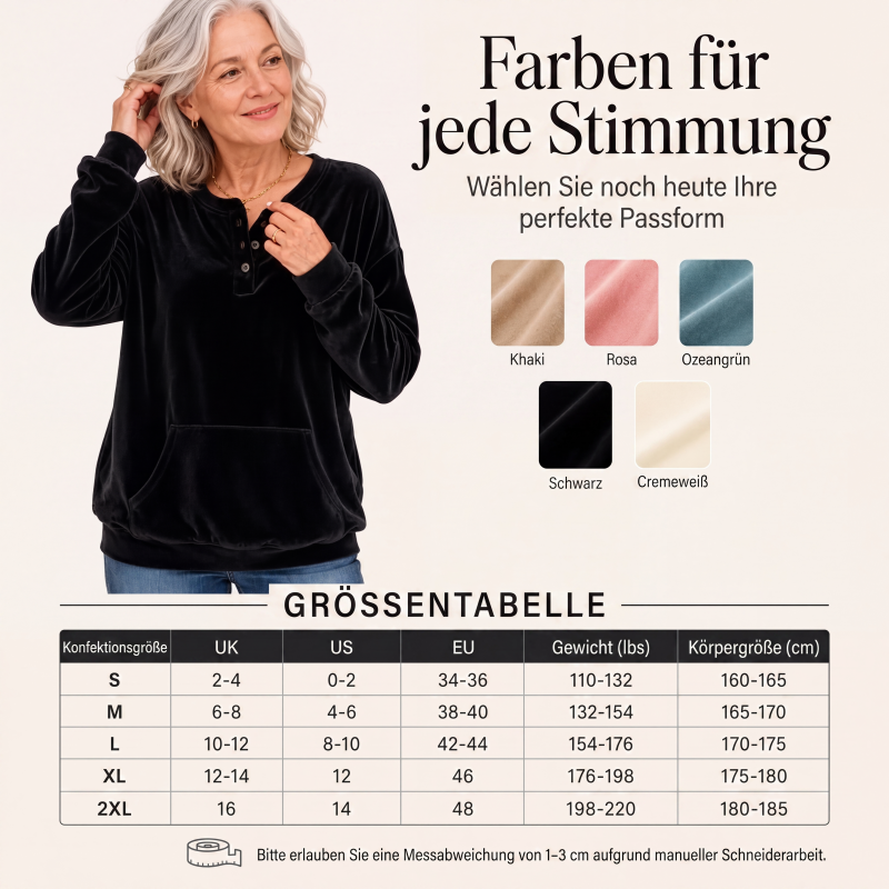 📢📢50%Rabatt!!!🎉✨Damen-Sweatshirt aus Goldsamt-2