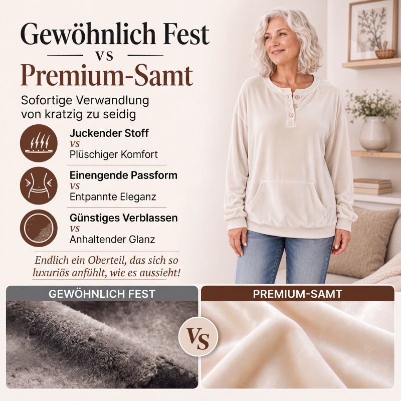 📢📢50%Rabatt!!!🎉✨Damen-Sweatshirt aus Goldsamt-3