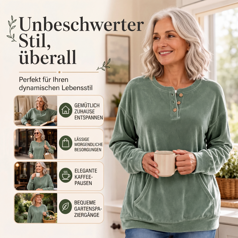 📢📢50%Rabatt!!!🎉✨Damen-Sweatshirt aus Goldsamt-5
