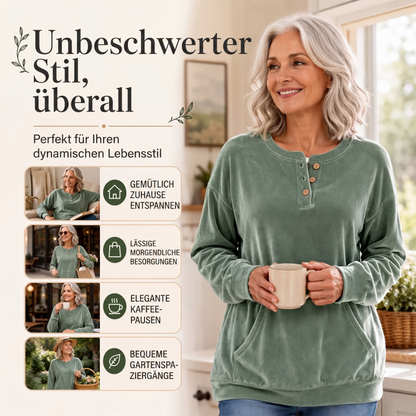 📢📢50%Rabatt!!!🎉✨Damen-Sweatshirt aus Goldsamt-5