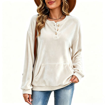 📢📢50%Rabatt!!!🎉✨Damen-Sweatshirt aus Goldsamt-10