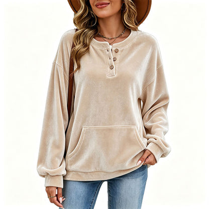 📢📢50%Rabatt!!!🎉✨Damen-Sweatshirt aus Goldsamt-11
