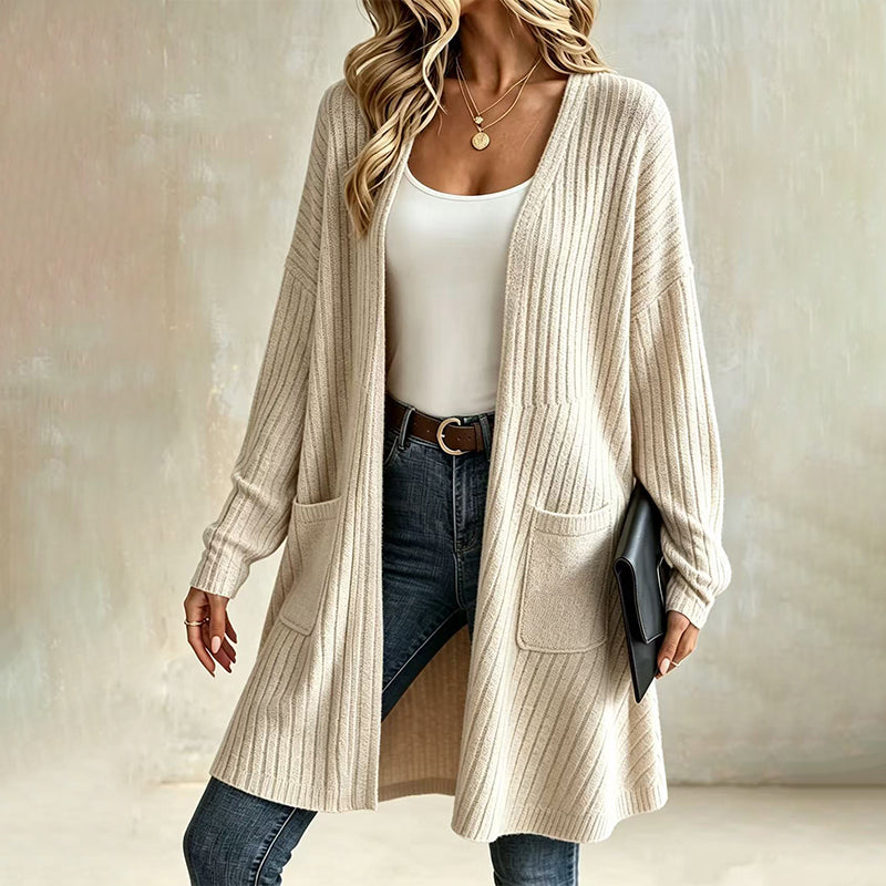 📢📢50%Rabatt!!!🎉✨Gerippte Strickjacke für Damen-12