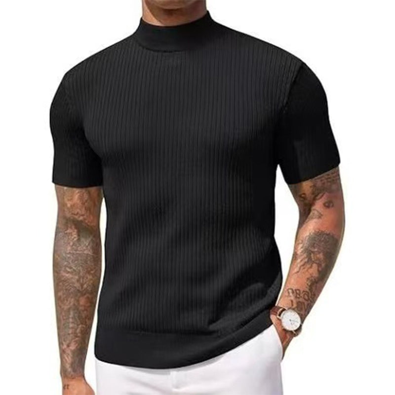 💎 Der Sommerhit 2026 – der Wahnsinn! Legere Slim-Fit Herren-T-Shirts mit Stehkragen-7