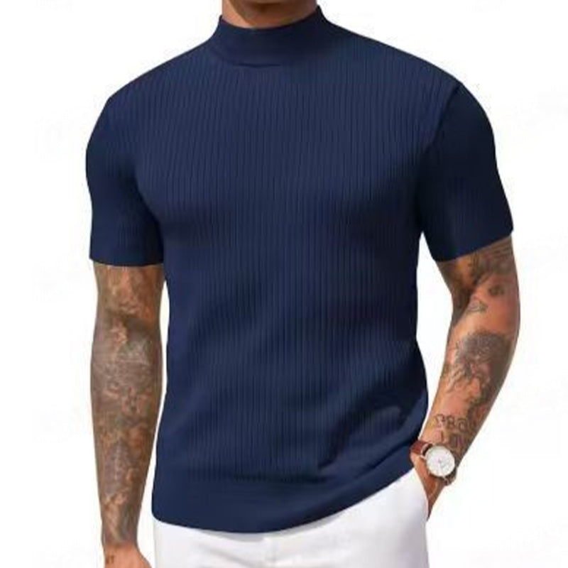 💎 Der Sommerhit 2026 – der Wahnsinn! Legere Slim-Fit Herren-T-Shirts mit Stehkragen-12