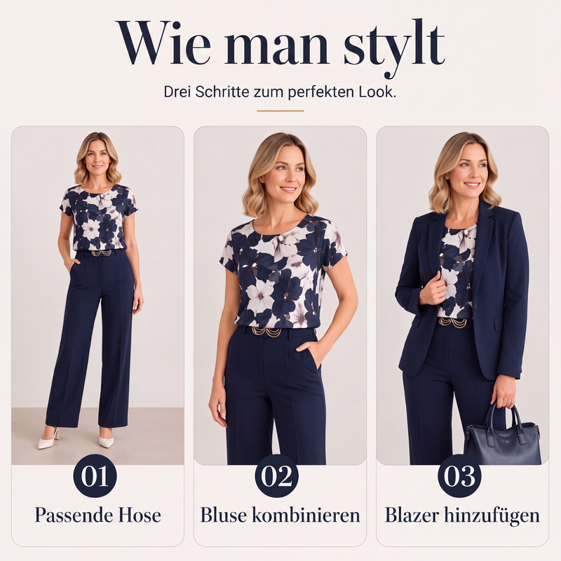 📢📢50%Rabatt!!!🎉🏆 Verkaufsschlager – jetzt halber Preis! Damen 3-teiliges Anzug-Set: Blazer, Oberteil und Hose-8