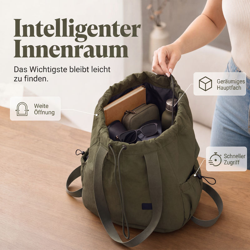 📢📢50%Rabatt!!!🎉✨Großes Damen-Tote-Rucksack mit Kordelzug-3