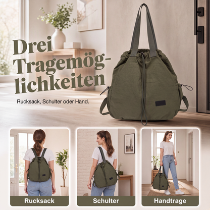 📢📢50%Rabatt!!!🎉✨Großes Damen-Tote-Rucksack mit Kordelzug-2