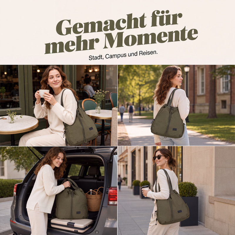 📢📢50%Rabatt!!!🎉✨Großes Damen-Tote-Rucksack mit Kordelzug-6