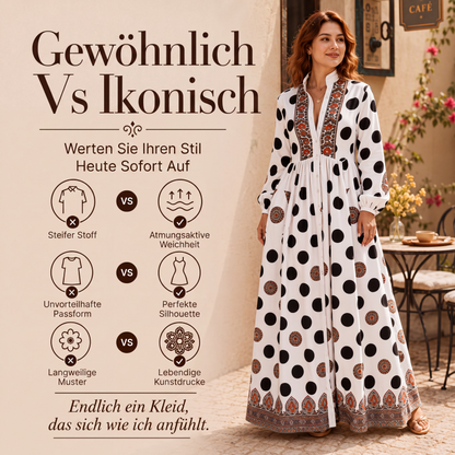 📈 Verkaufshit Nr. 1 – direkt 50%! Damen Maxikleid mit künstlerischem Graffiti-Print-1