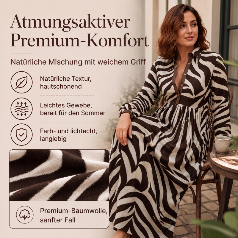 📈 Verkaufshit Nr. 1 – direkt 50%! Damen Maxikleid mit künstlerischem Graffiti-Print-3
