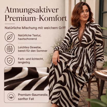📈 Verkaufshit Nr. 1 – direkt 50%! Damen Maxikleid mit künstlerischem Graffiti-Print-3