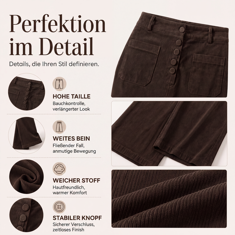 📢📢50%Rabatt!!!🎉✨Cord-Weitbeinhose für Damen – Weicher Cord, bequemer Schnitt & vielseitig kombinierbar – Perfekt für Alltag, Freizeit & kühle Tage-1