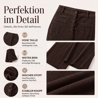 📢📢50%Rabatt!!!🎉✨Cord-Weitbeinhose für Damen – Weicher Cord, bequemer Schnitt & vielseitig kombinierbar – Perfekt für Alltag, Freizeit & kühle Tage-1