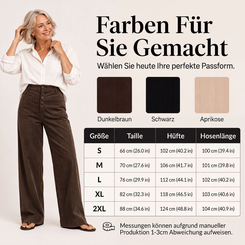 📢📢50%Rabatt!!!🎉✨Cord-Weitbeinhose für Damen – Weicher Cord, bequemer Schnitt & vielseitig kombinierbar – Perfekt für Alltag, Freizeit & kühle Tage-2