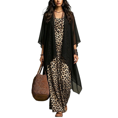 📢📢50%Rabatt!!!🎉✨Elegantes, fließendes Maxikleid mit passendem Cover-Up-Set für Damen-16