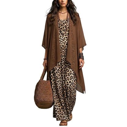 📢📢50%Rabatt!!!🎉✨Elegantes, fließendes Maxikleid mit passendem Cover-Up-Set für Damen-17