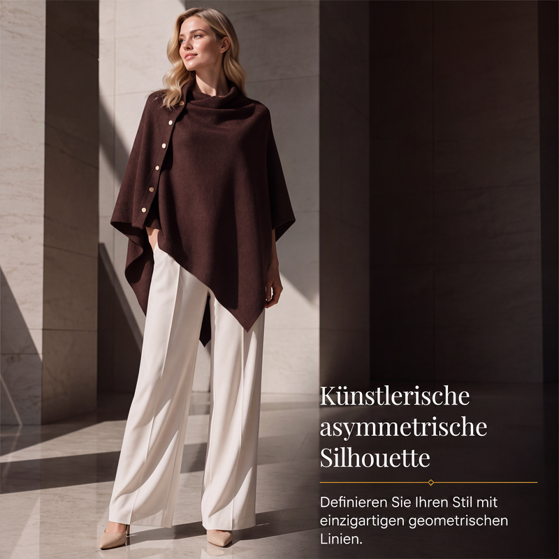 📢📢50%Rabatt!!!🎉✨Stilvoller Damen-Poncho mit seitlichen Knöpfen-2
