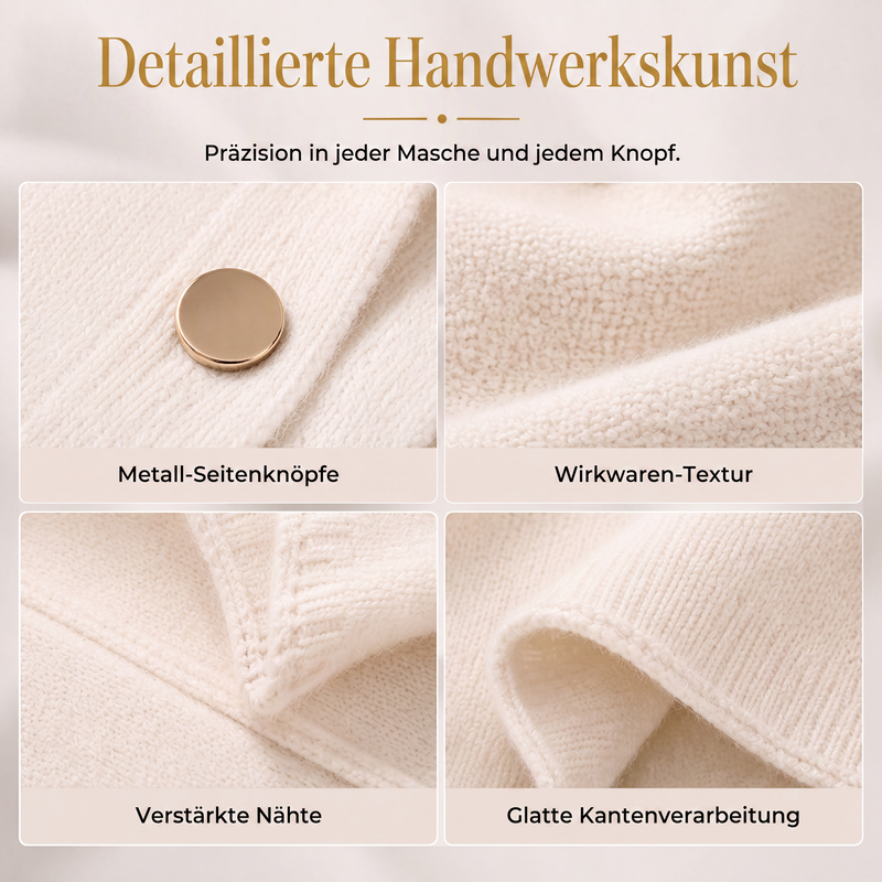 📢📢50%Rabatt!!!🎉✨Stilvoller Damen-Poncho mit seitlichen Knöpfen-3