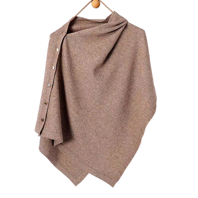 📢📢50%Rabatt!!!🎉✨Stilvoller Damen-Poncho mit seitlichen Knöpfen-8