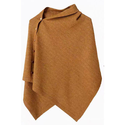 📢📢50%Rabatt!!!🎉✨Stilvoller Damen-Poncho mit seitlichen Knöpfen-9