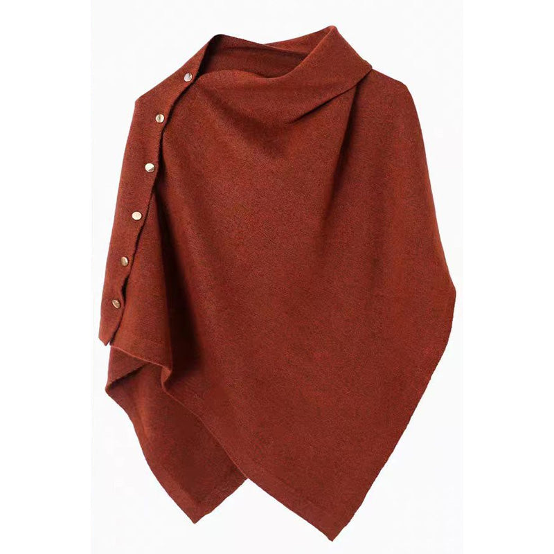 📢📢50%Rabatt!!!🎉✨Stilvoller Damen-Poncho mit seitlichen Knöpfen-10