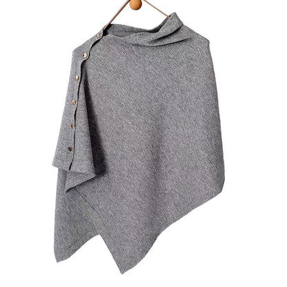 📢📢50%Rabatt!!!🎉✨Stilvoller Damen-Poncho mit seitlichen Knöpfen-11