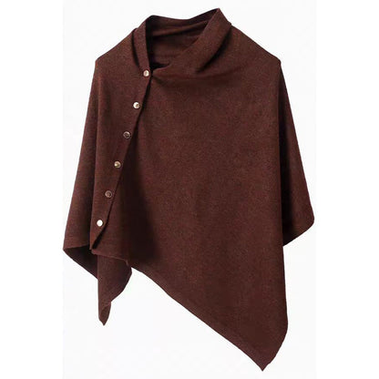 📢📢50%Rabatt!!!🎉✨Stilvoller Damen-Poncho mit seitlichen Knöpfen-13