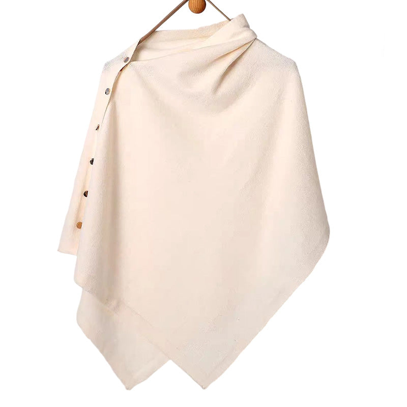 📢📢50%Rabatt!!!🎉✨Stilvoller Damen-Poncho mit seitlichen Knöpfen-14