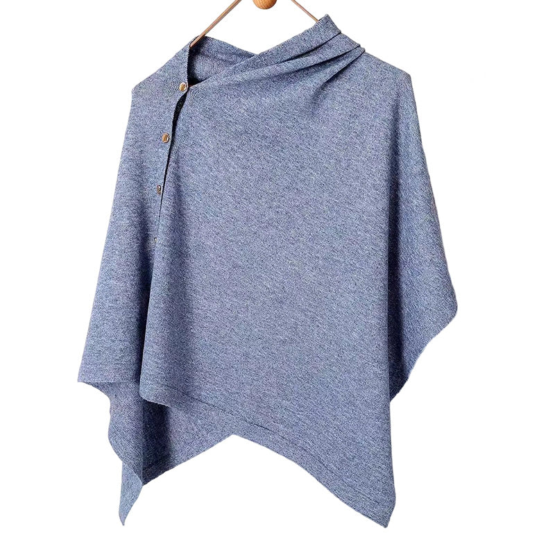 📢📢50%Rabatt!!!🎉✨Stilvoller Damen-Poncho mit seitlichen Knöpfen-15